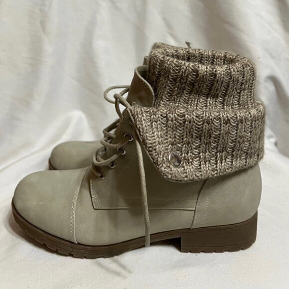 Jessica Cline Boots Gray Size Women’s 9 Excellent LIKE NEW Ankle Lace Up - Picture 3 of 7
